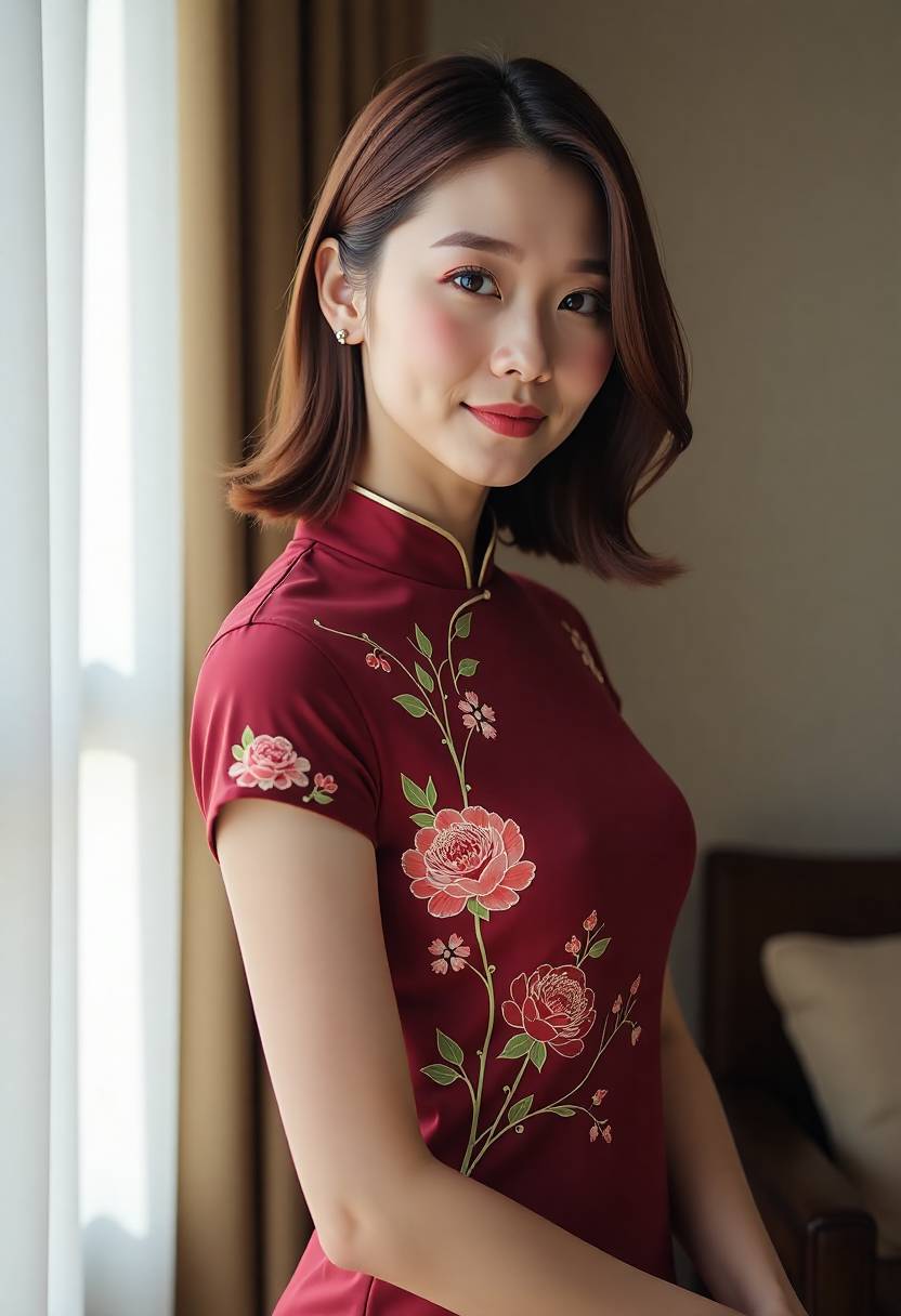梁素琴坐在茶铺窗边整理旧茶罐